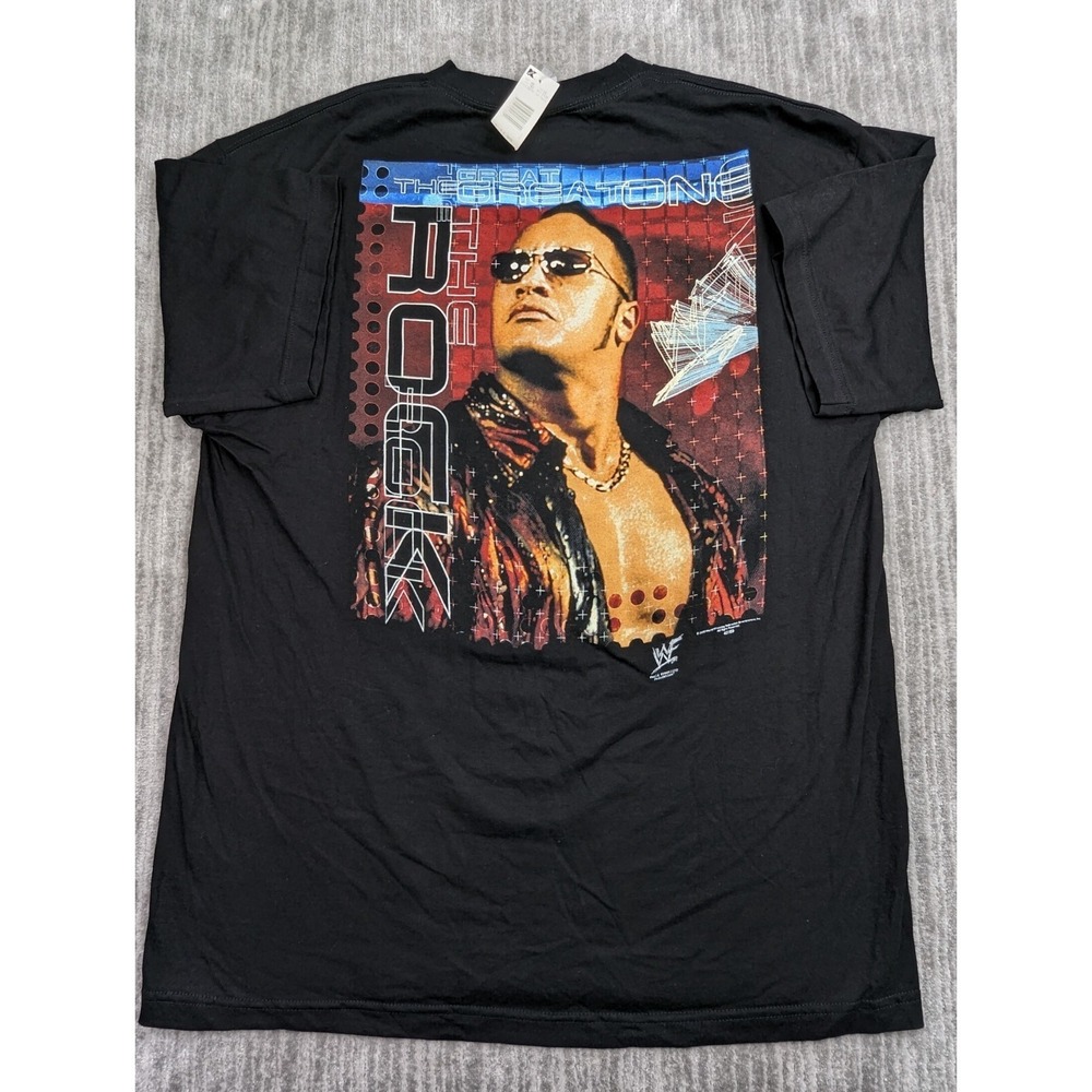 NWT Vintage WWF WWE The Rock Shirt Mens XL Just Bring It 2000 The Great One